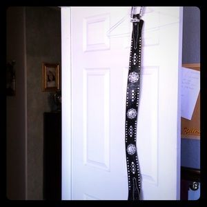 L/XL Genuine leather Bling Belt